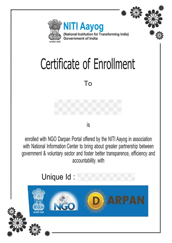 DARPAN CERTIFICATE